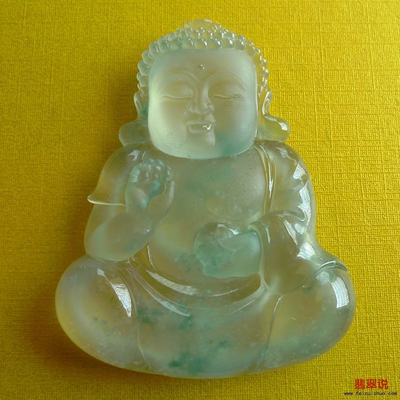 【缅甸老坑A货翡翠高冰飘花如来佛】 【价格】-63000 【尺寸】-52.68*41.96*8.92mm 【证书】-带证书 【重量 ...